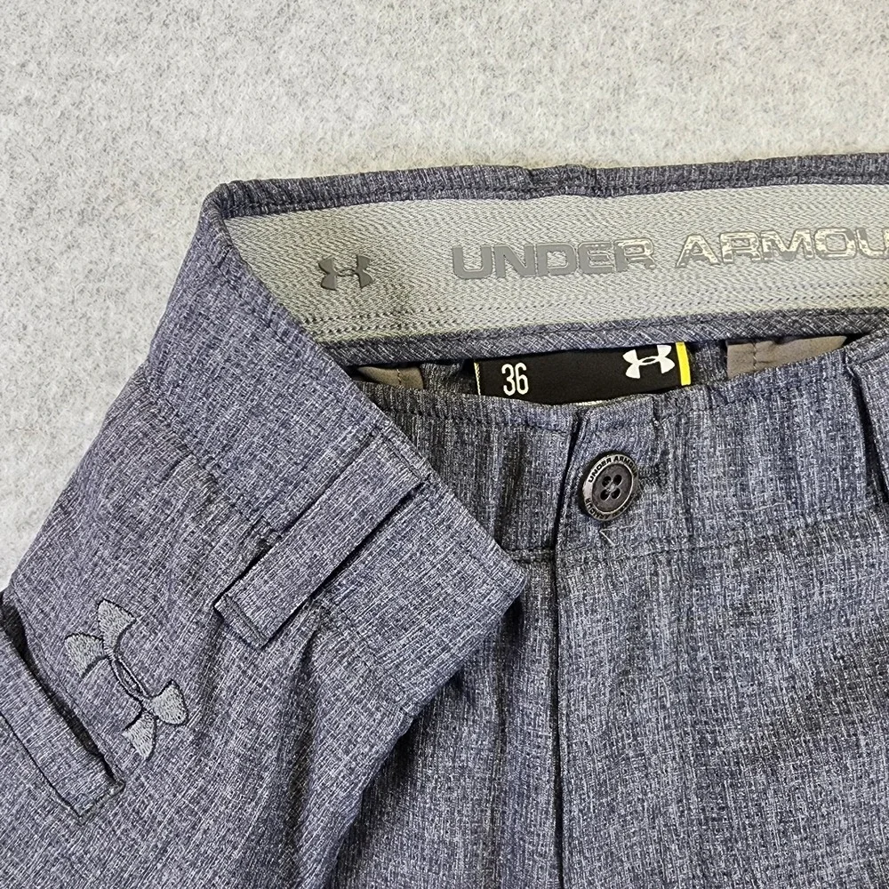 Under Armour Match Play Vented Golf Shorts Gray Mens 36 Performance